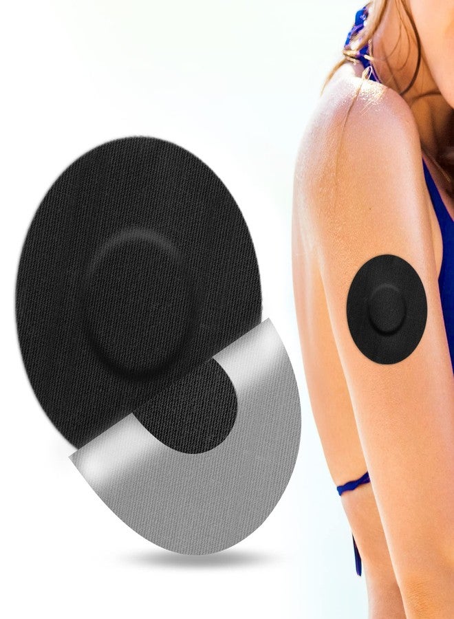 YOUSHARES 40pcs Free Style Sensor Covers for Libre 1, 2,3 – Waterproof & Sweatproof CGM Sensor Patches for 10-14 Days, Continuous Glucose Monitor Adhesive Tape (Black) - Image 1